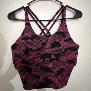 Pink Camouflage Sports Bra